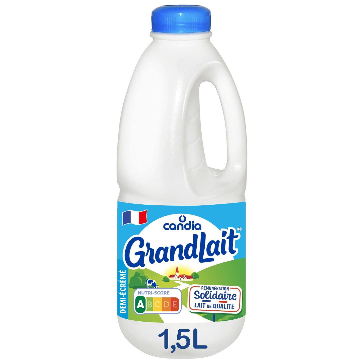 Lait Demi-Ecrémé GrandLait CANDIA 