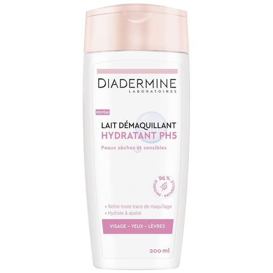 Lait Démaquillant Hydratant Peaux Sèches DIADERMINE le flacon de 200 ml
