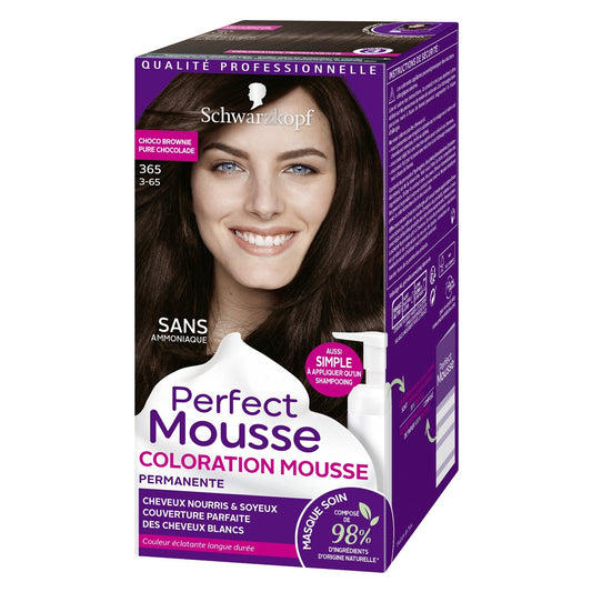Coloration Permanente 365 Choco Brownie Sans Ammoniaque Mousse Perfect Mousse PERFECT MOUSSE la boite de coloration