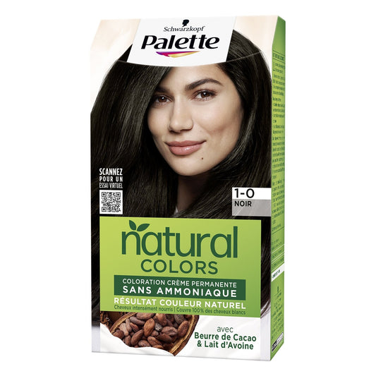 Permanent Hair Color 1-0 Black Natural Colors SCHWARZKOPF PALETTE