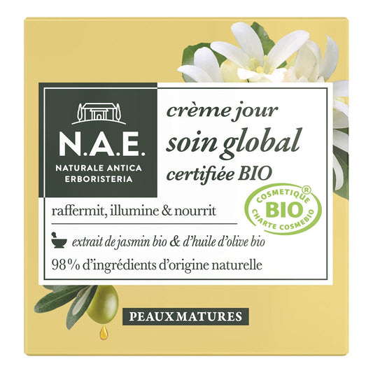 Crème Visage Jour Peaux Matures Bio N. A. E le pot de 50mL