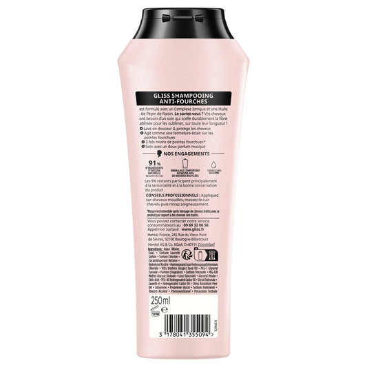 Shampoing Anti-fourches pour Longueurs et pointes SOS Longueurs & Pointes GLISS 
