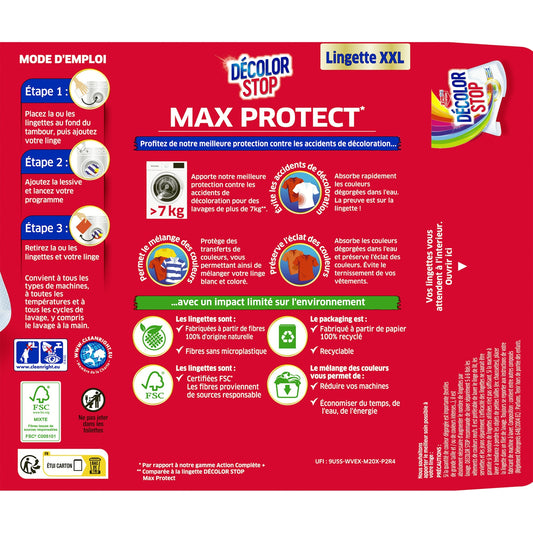 XXL Max Protect DECOLOR STOP Anti-Discoloration Wipe