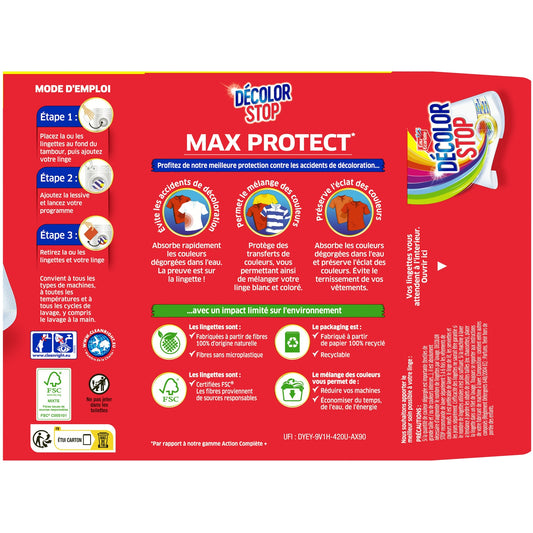 Max Protect DECOLOR STOP Anti-Discoloration Wipe