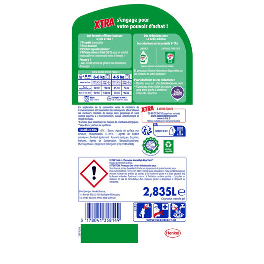 Marseille &amp; Aloe Vera X-TRA Liquid Laundry Detergent