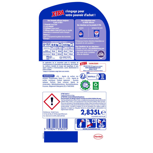 X-TRA Total White &amp; Colour Liquid Laundry Detergent