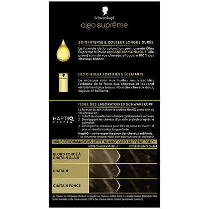 Coloration Permanente 3-10 Châtain Foncé Sans Ammoniaque Huile Oleo Supreme SCHWARZKOPF
