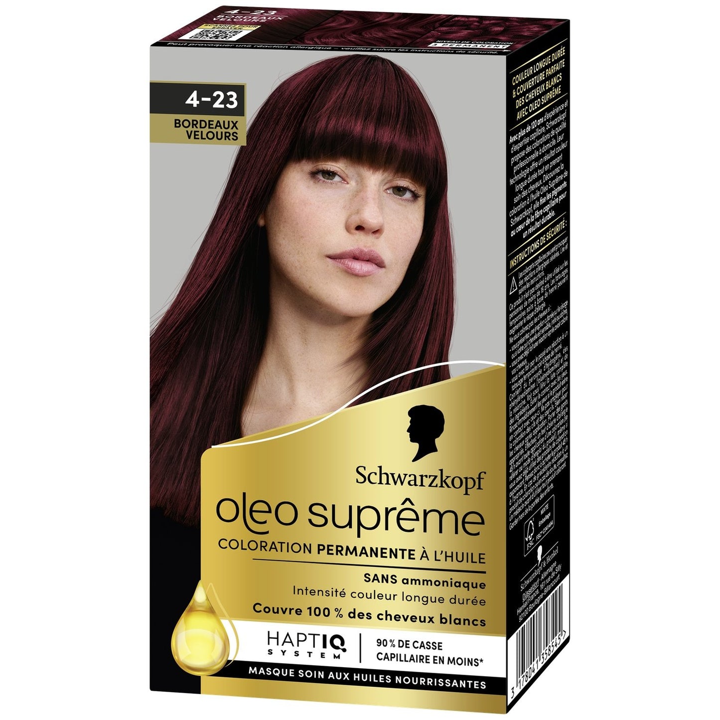 Coloration Permanente 4-23 Bordeaux Velours SCHWARZKOPF OLEO SUPREME