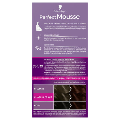 Coloration Permanente 388 Brun Rouge Sans Ammoniaque Perfect Mousse SCHWARZKOPF