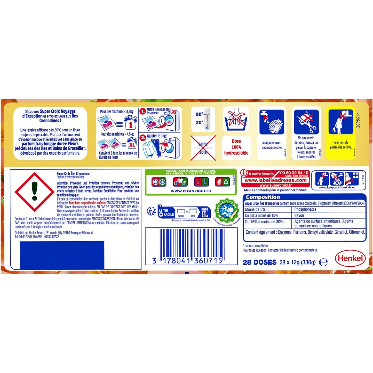Terres d'Exception Capsule Laundry Detergent Grenadines Islands SUPER CROIX
