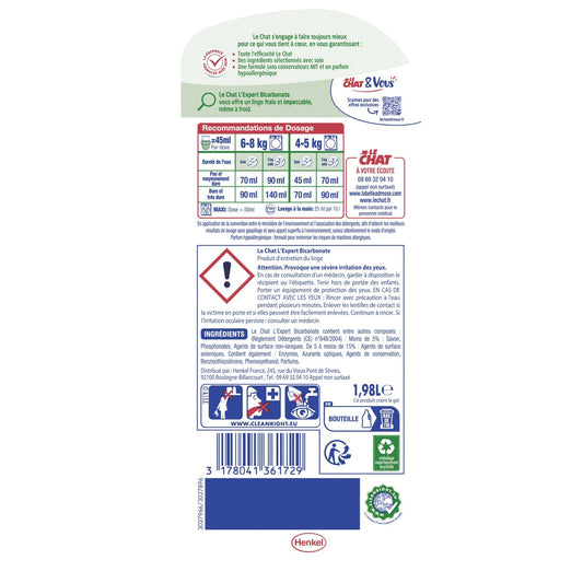 Lessive Liquide Bicarbonate LE CHAT