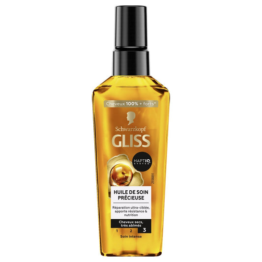 Huile Cheveux Nutrition Résistance Cheveux Secs Abîmés Gliss SCHWARZKOPF le flacon de 75mL