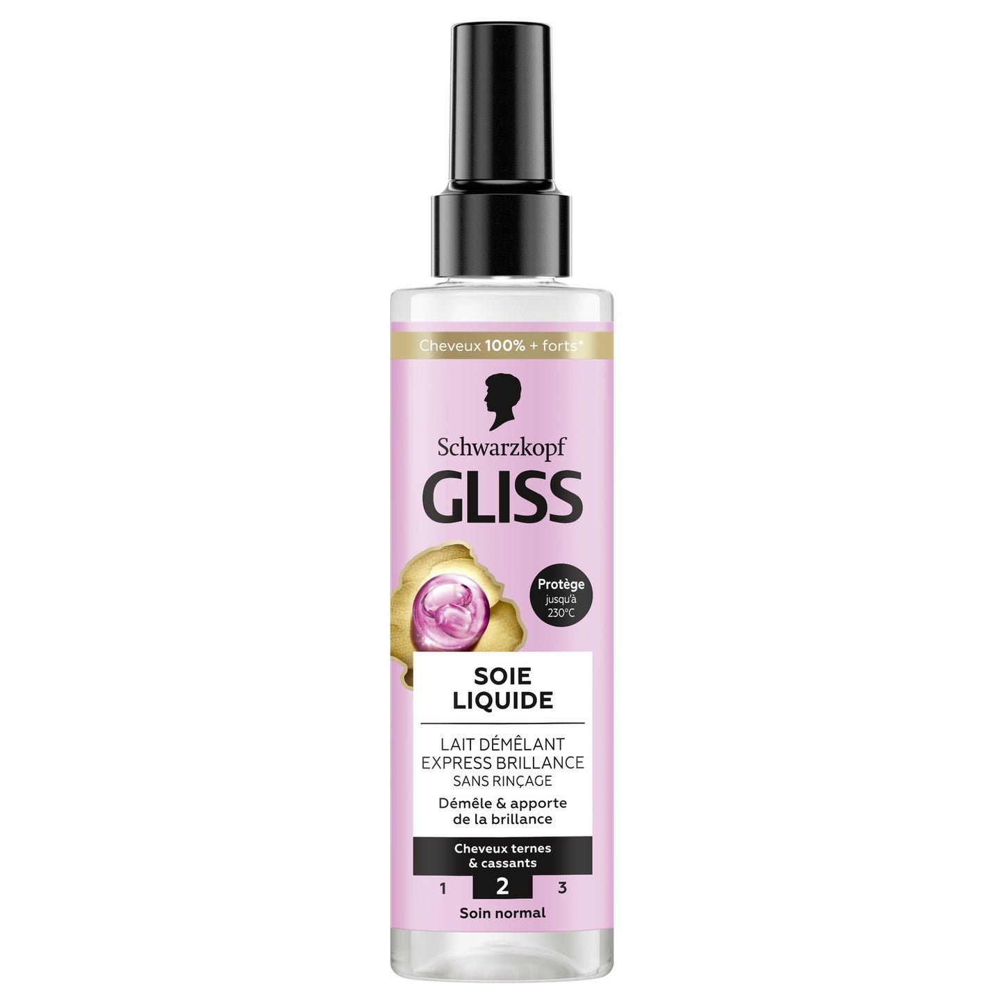 Après-Shampoing Démêlant Brillance pour Cheveux ternes et cassants Soie liquide GLISS 