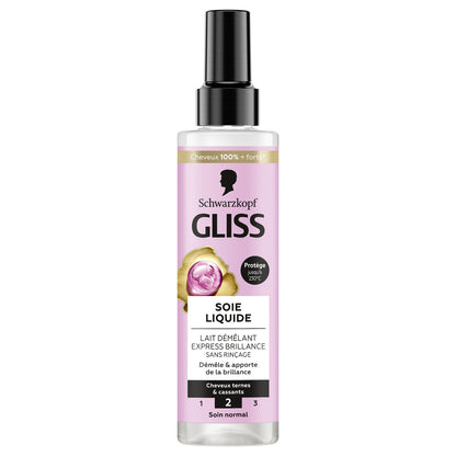 Après-Shampoing Démêlant Brillance pour Cheveux ternes et cassants Soie liquide GLISS 