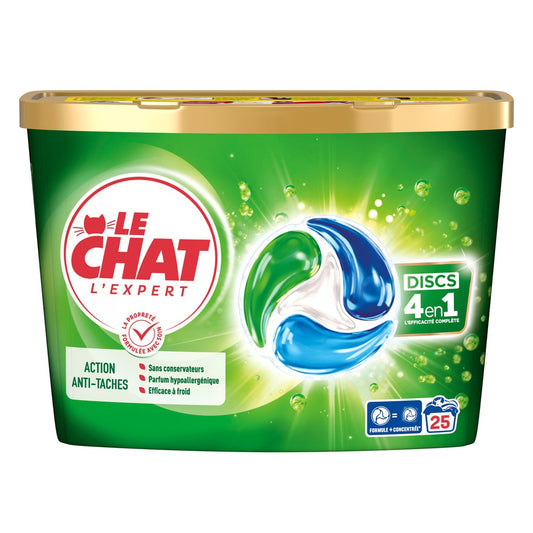 Lessive Capsules 4en1 Discs Anti-Taches LE CHAT