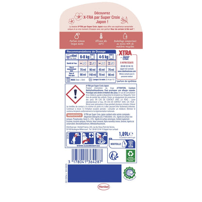 Lessive liquide Fleur de cerisier et Thé vert SUPER CROIX 