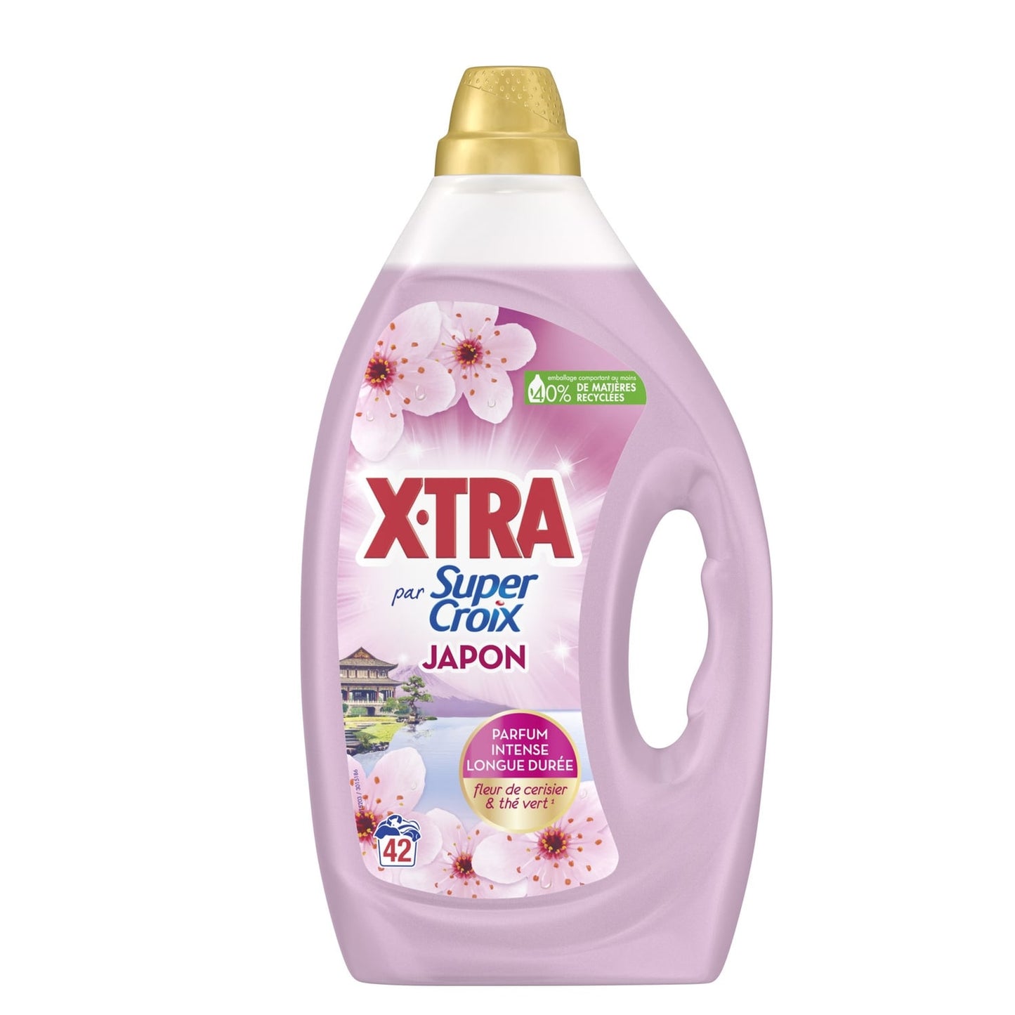 Lessive liquide Fleur de cerisier et Thé vert SUPER CROIX 