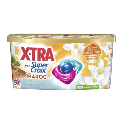 Lessive capsules Maroc Fleur d'oranger et Lait d'amande SUPER CROIX 