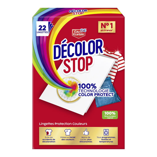 Lingettes Décolorations Protection Couleur DECOLOR STOP la boite de 22 lingettes