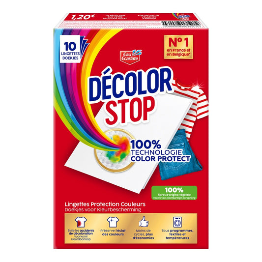 Lingettes Décoloration Protection Couleurs DECOLOR STOP la boite de 10 lingettes