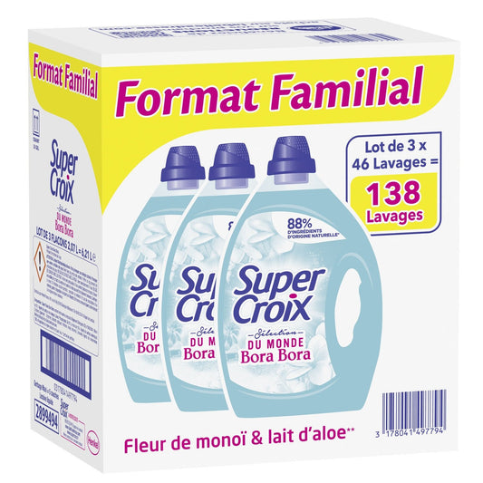 Bora Bora Liquid Laundry Detergent Monoi Flower &amp; Aloe Milk SUPER CROIX