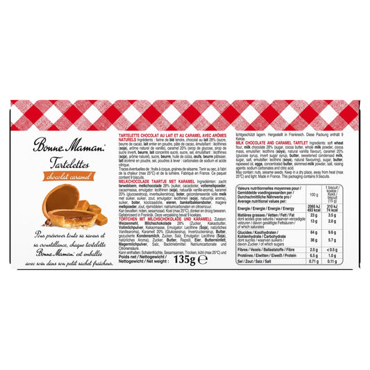 BONNE MAMAN Chocolate Caramel Tartlets Cookies