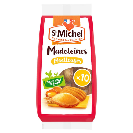 Madeleines Natures Moelleuses ST MICHEL le sachet de 10 madeleines de 250g
