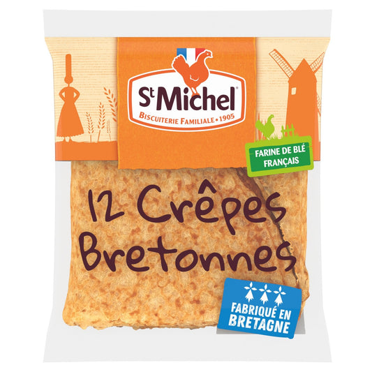 Crêpes Bretonnes Natures ST MICHEL le paquet de 12 crêpes de 315g