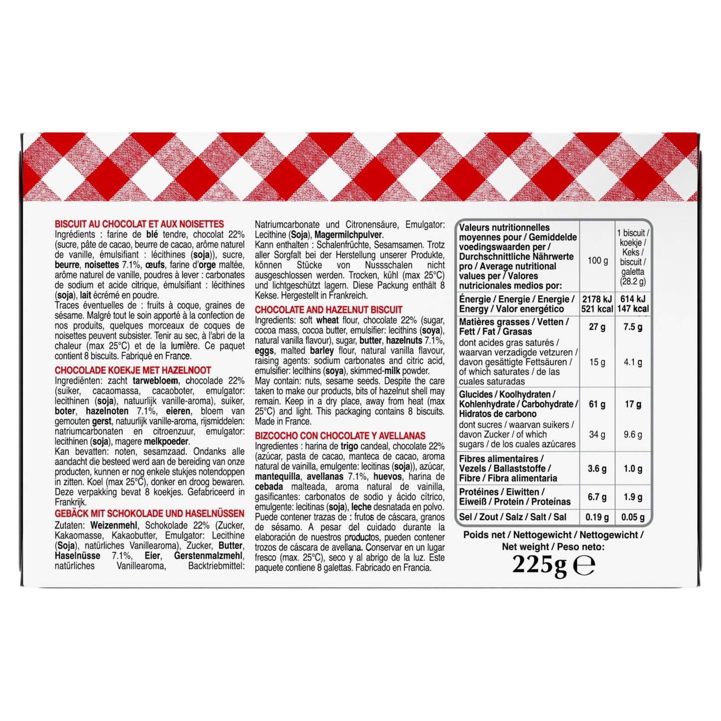 Biscuits Cookies Chocolat Noisette BONNE MAMAN