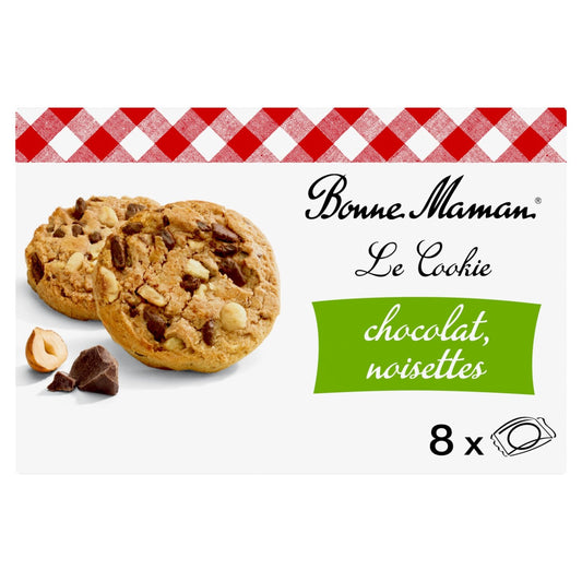 Biscuits Cookies Chocolat Noisette BONNE MAMAN la boîte de 9 cookies de 225g
