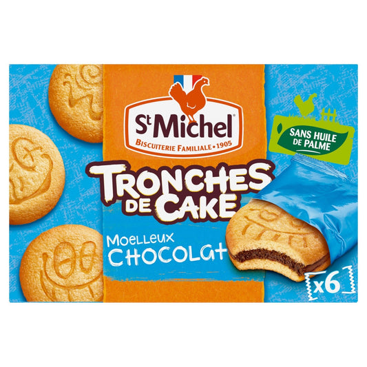 Gâteaux Tronches de Cake Moelleux Chocolat ST MICHEL la boîte de 6 gâteaux de 175g