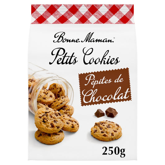 Petits Cookies aux Pépites de Chocolat BONNE MAMAN le sachet de 22 biscuits de 250g