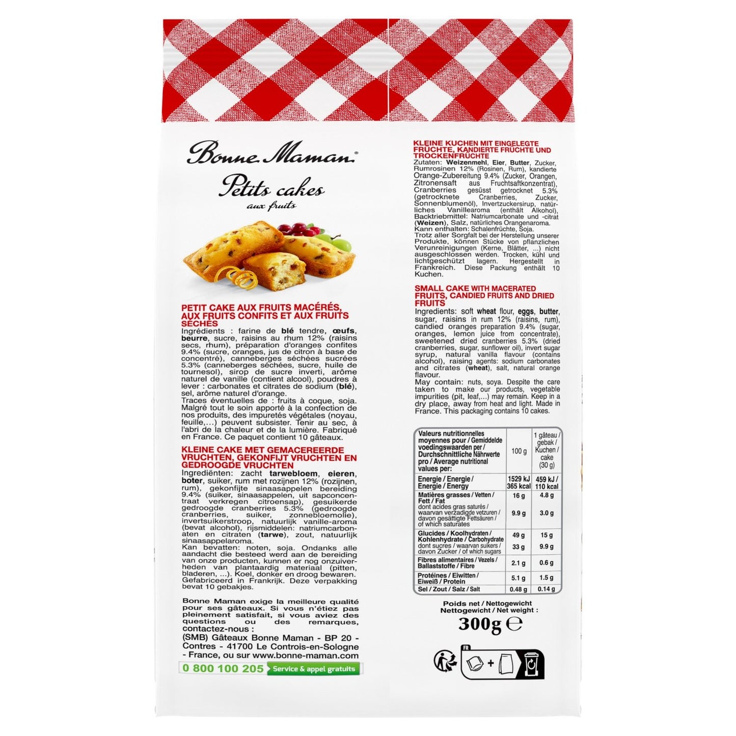 Gâteaux Petits Cakes aux Fruits BONNE MAMAN