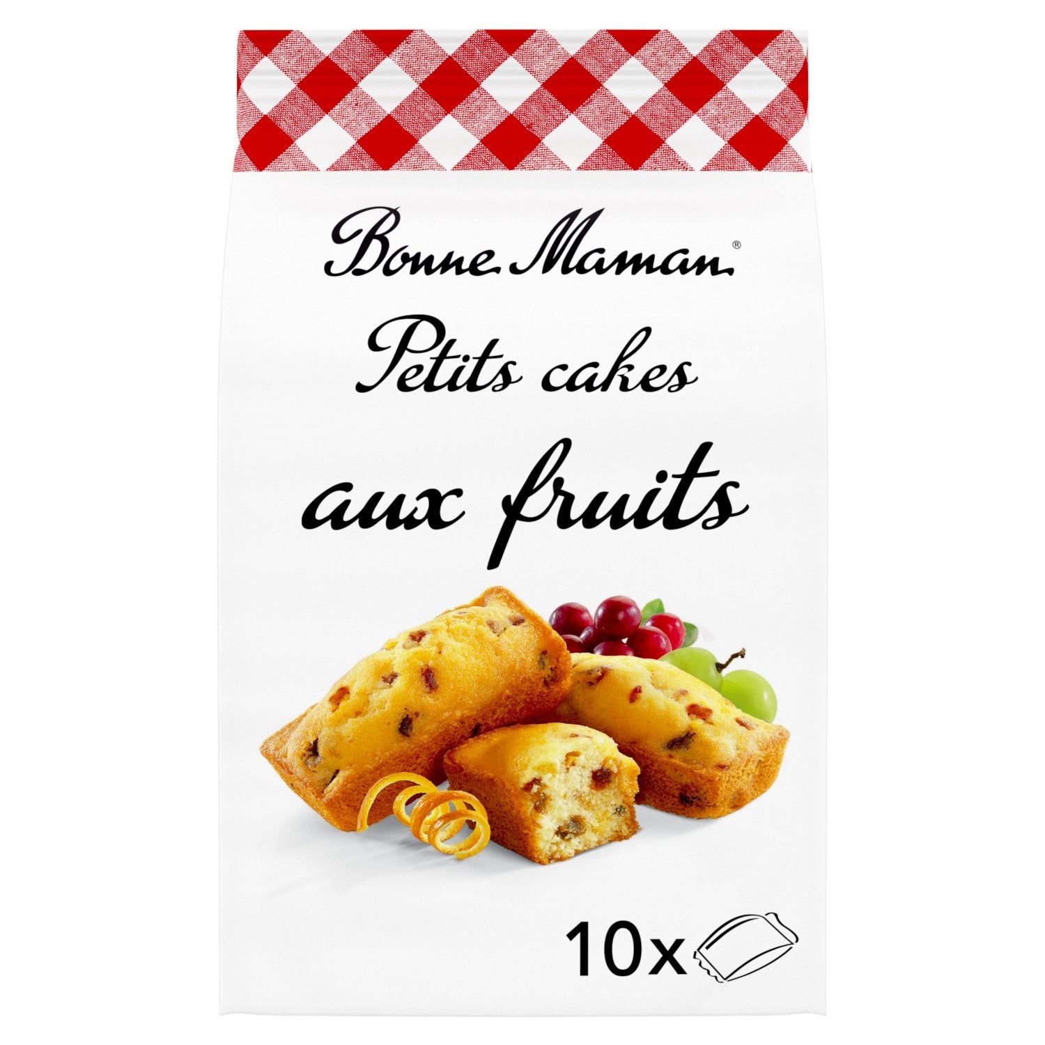Gâteaux Petits Cakes aux Fruits BONNE MAMAN le sachet de 10 gâteaux de 300g