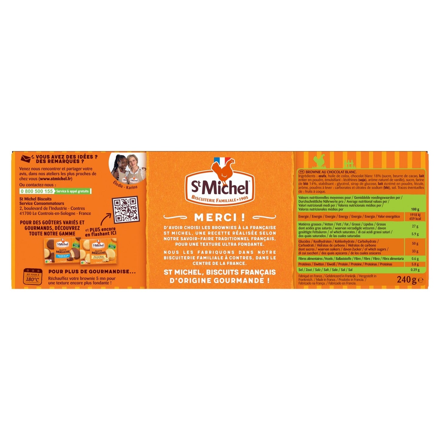 Gâteaux Brownie au Chocolat Blanc à Partager ST MICHEL