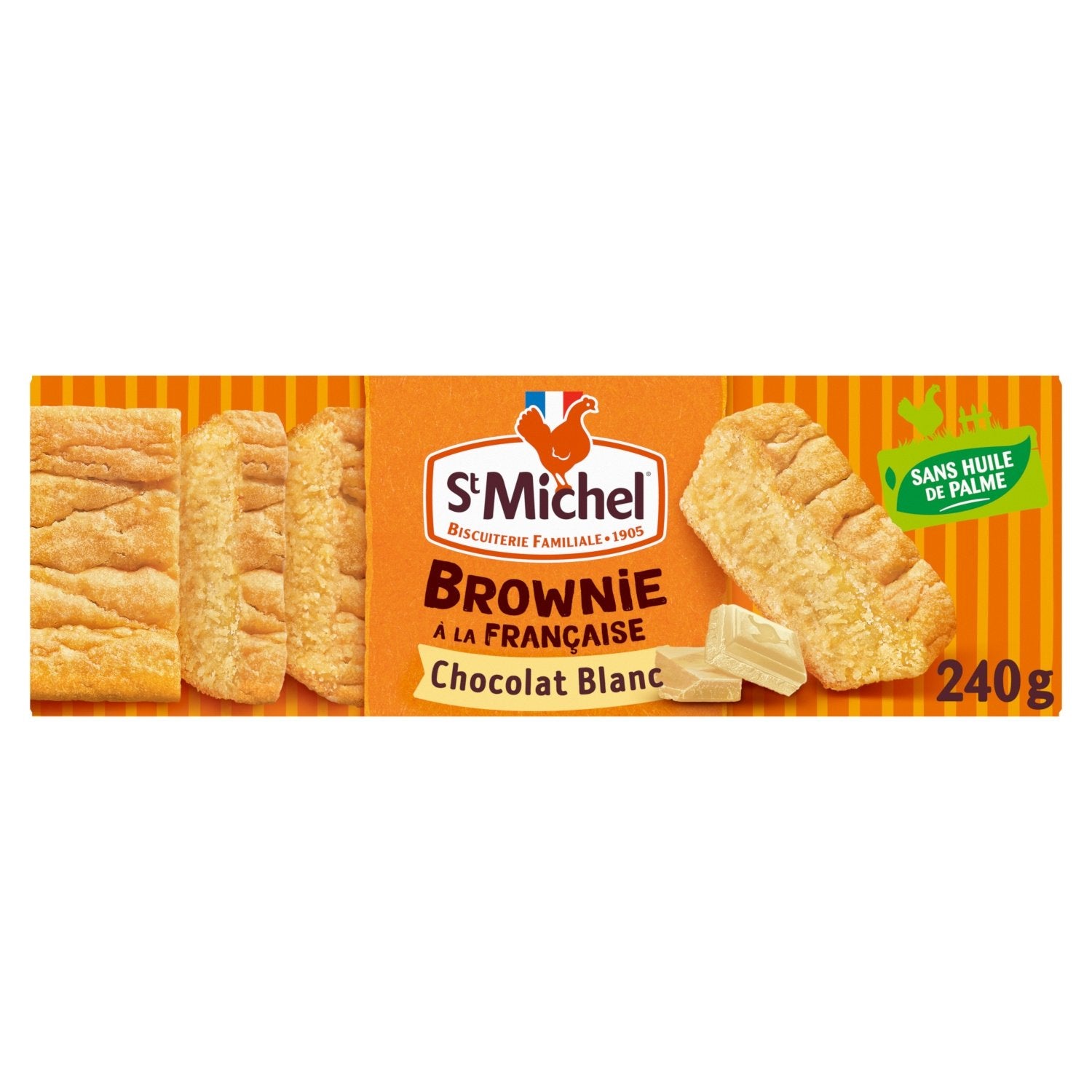 Gâteaux Brownie au Chocolat Blanc à Partager ST MICHEL le paquet de 240g