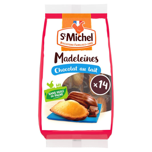 Madeleines Nappées Chocolat ST MICHEL le paquet de 14 madeleines de 350g