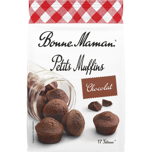 Gâteaux Petits Muffins Chocolat BONNE MAMAN le sachet de 17 muffins de 235g