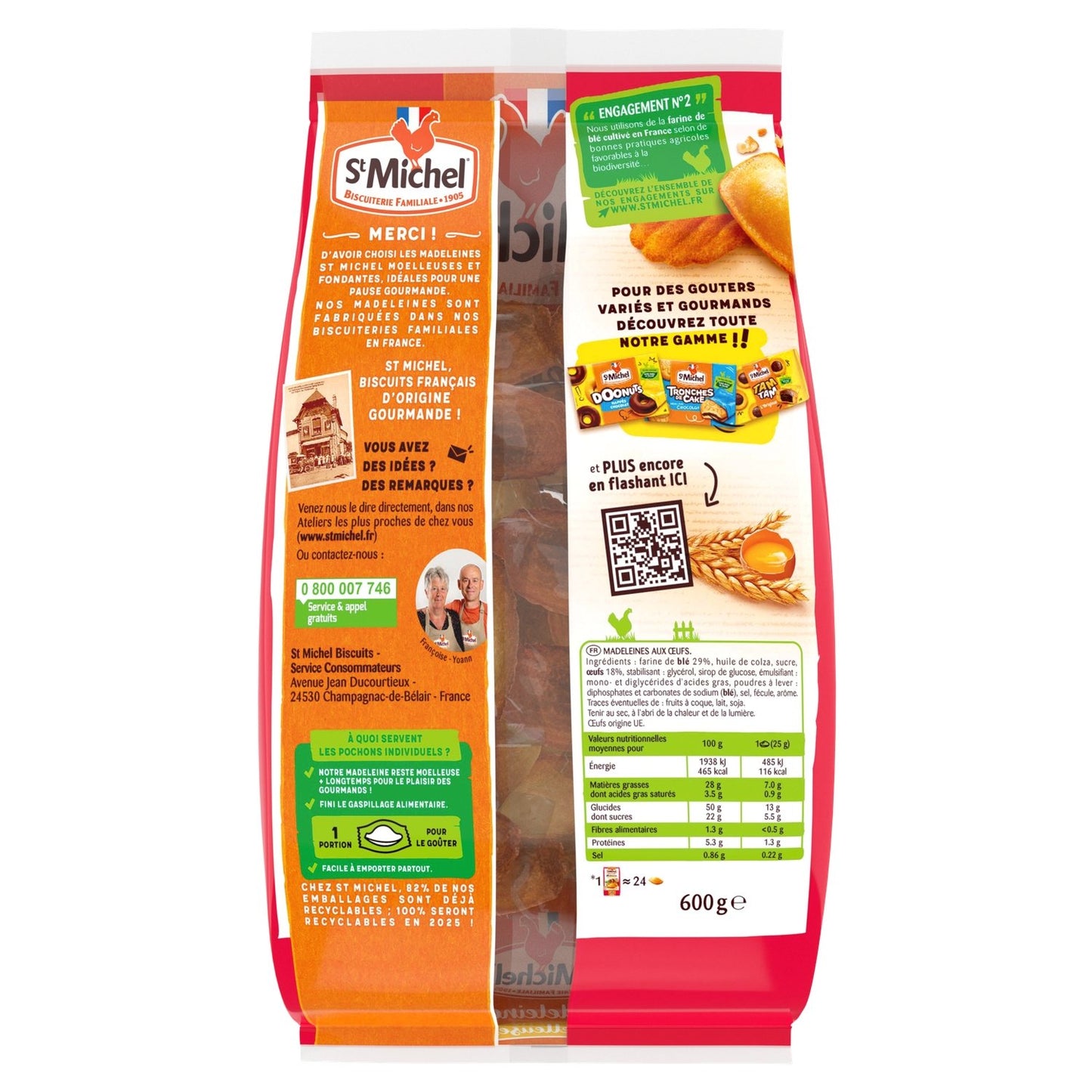 Madeleines Moelleuses Natures ST MICHEL