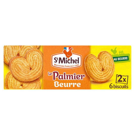 Biscuits Palmier au Beurre ST MICHEL le paquet de 2x6 biscuits de 87g