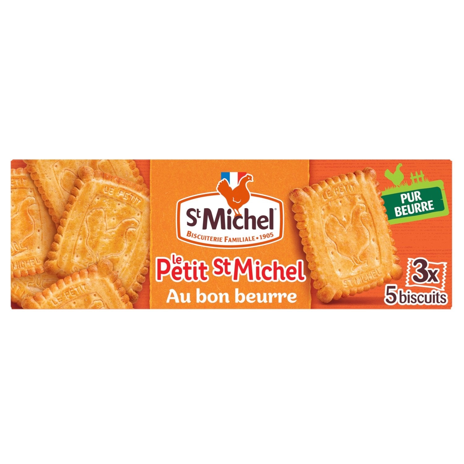 Biscuits le Petit St Michel Petit Beurre ST MICHEL la boîte de 3x5 biscuits de 180g