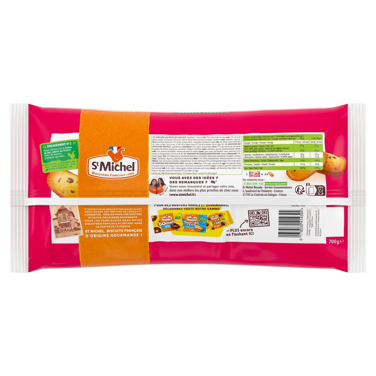 ST MICHEL Madeleines mit Schokoladenstückchen