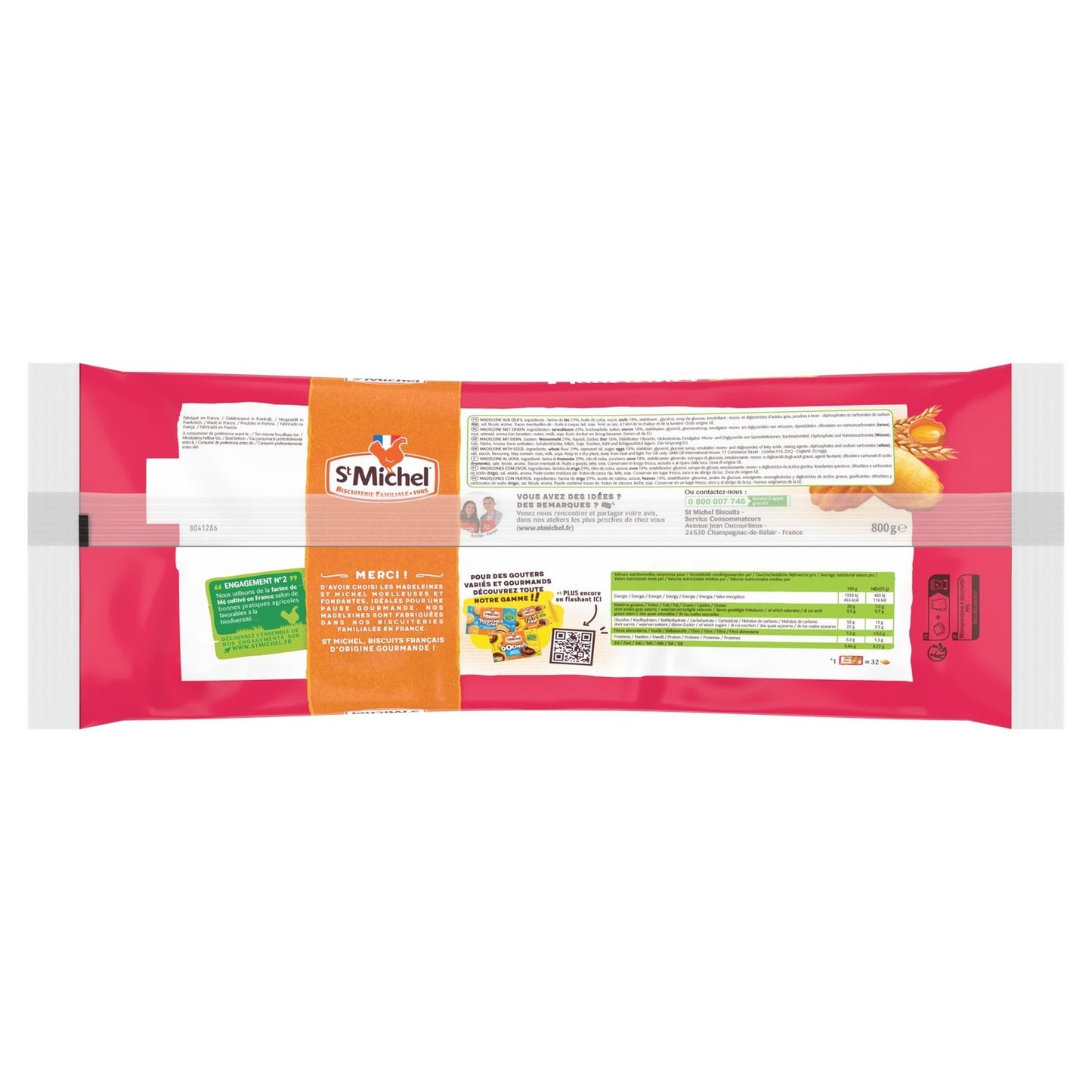 Madeleines Moelleuses Natures ST MICHEL