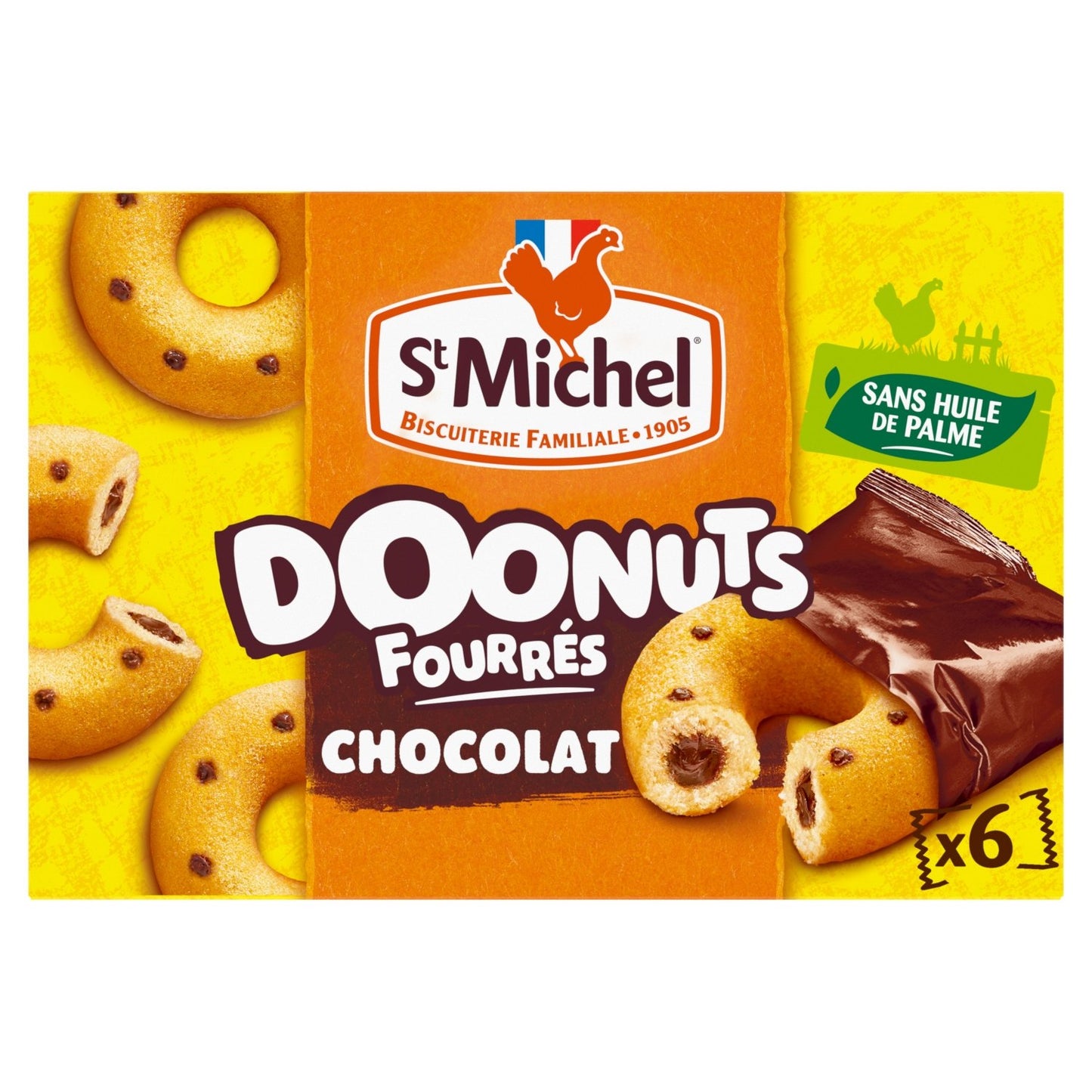 ST MICHEL Chocolate Filled Donut Cakes