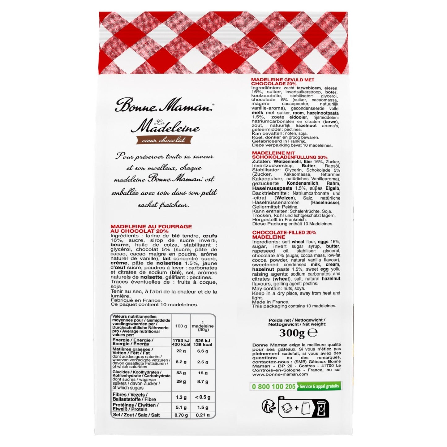 BONNE MAMAN Schokoladenherz-Madeleines