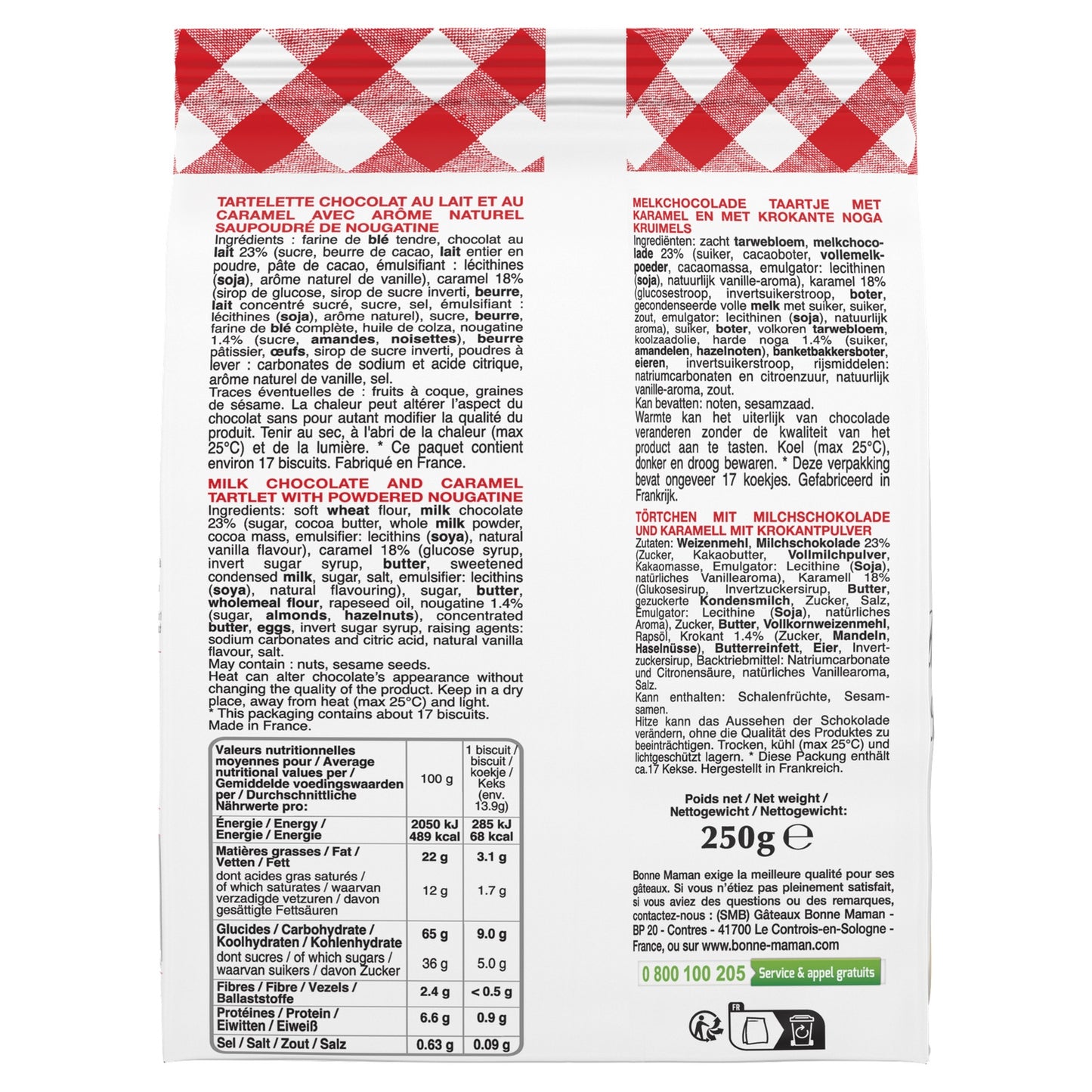 Biscuits Petites Tartelettes Chocolat Caramel BONNE MAMAN