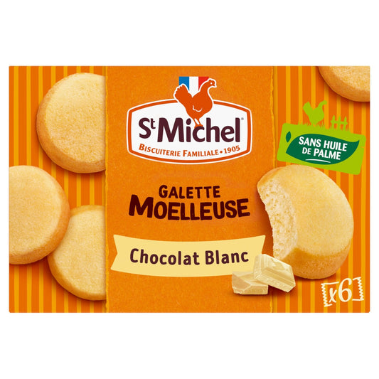 Gâteaux Galettes Moelleuses Chocolat Blanc Sans Huile de Palme ST MICHEL