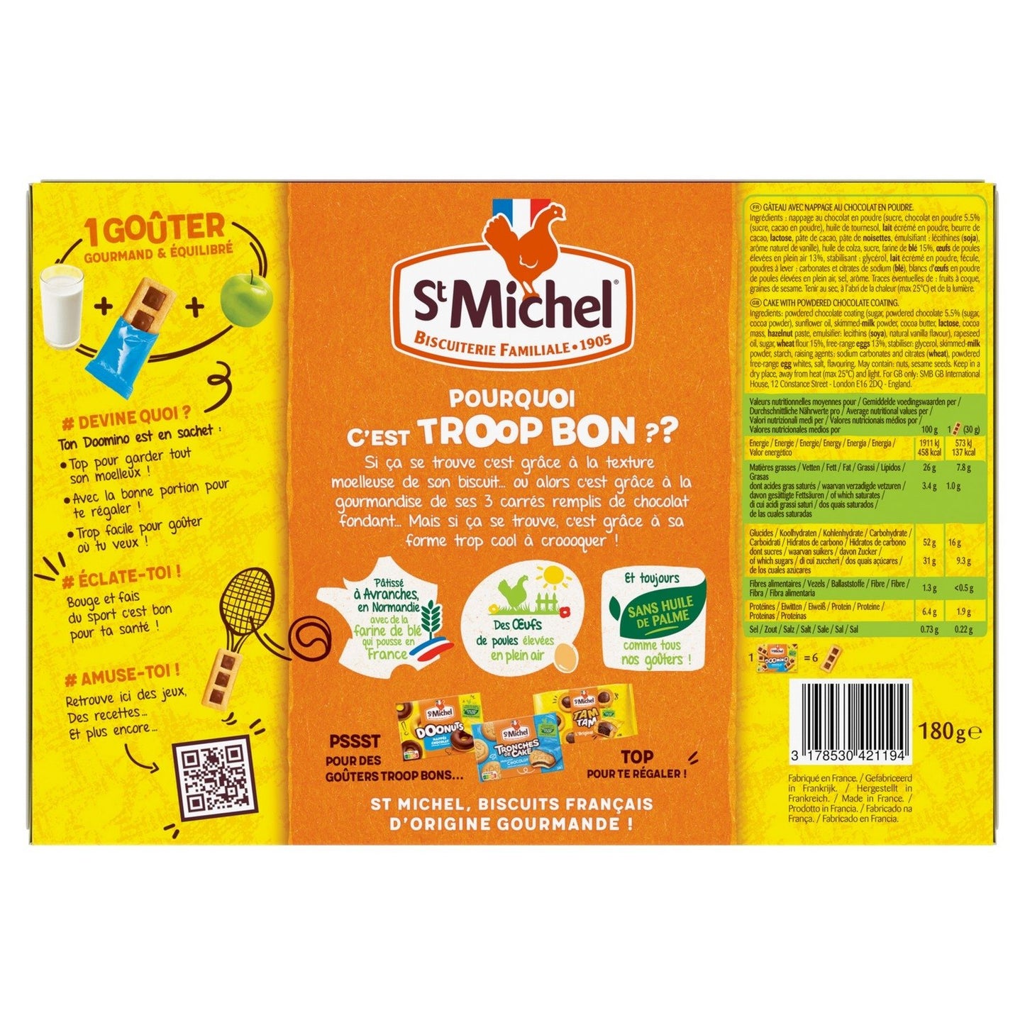 Gâteaux Doomino Chocolat ST MICHEL