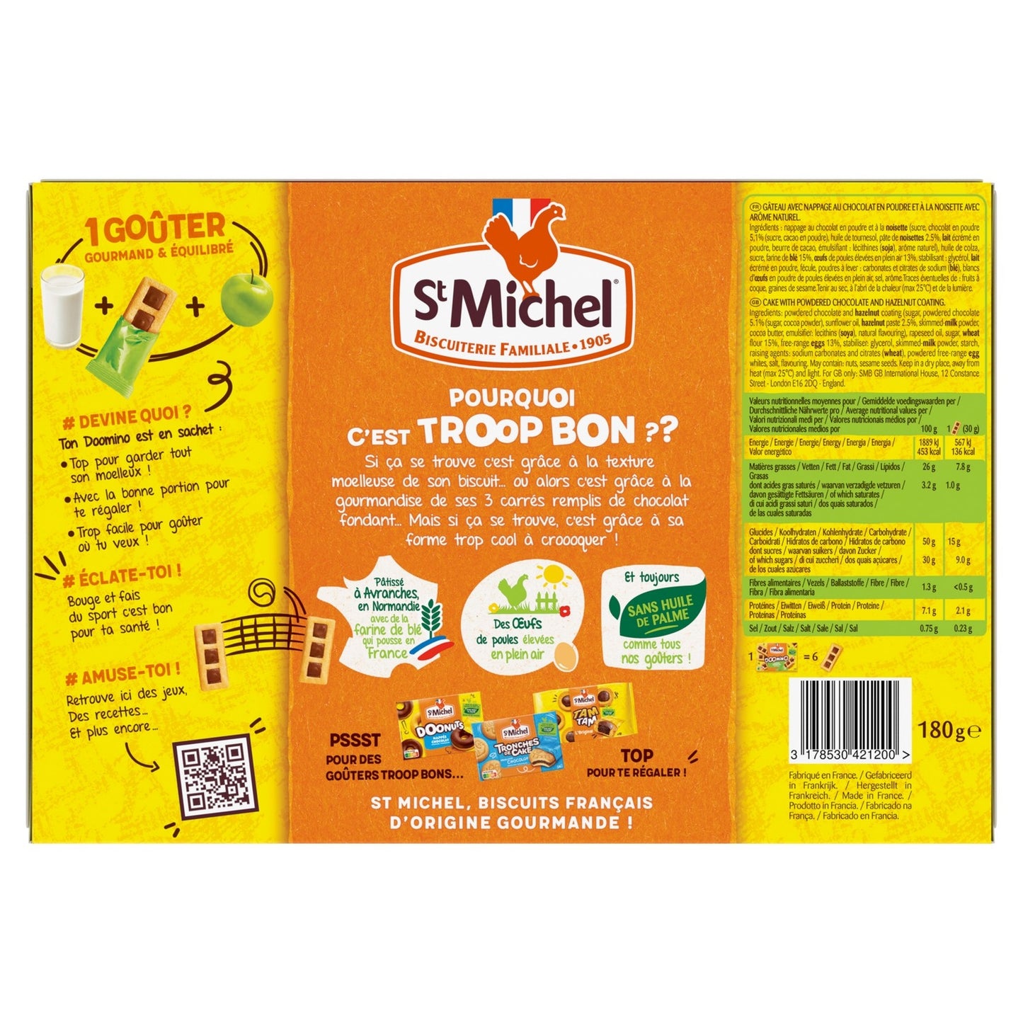 Gâteaux Doomino Chocolat Noisette ST MICHEL