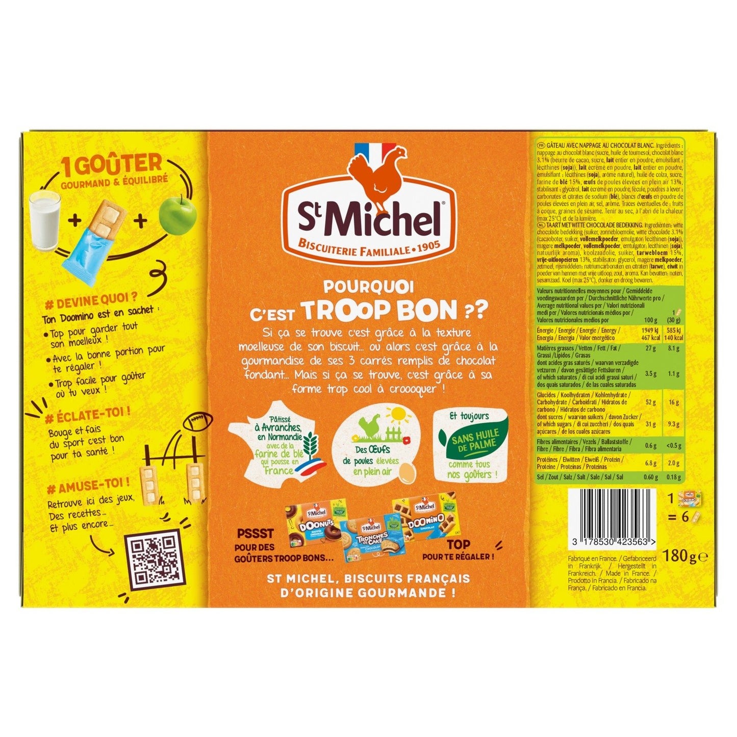 Gâteaux Doomino Chocolat Blanc ST MICHEL